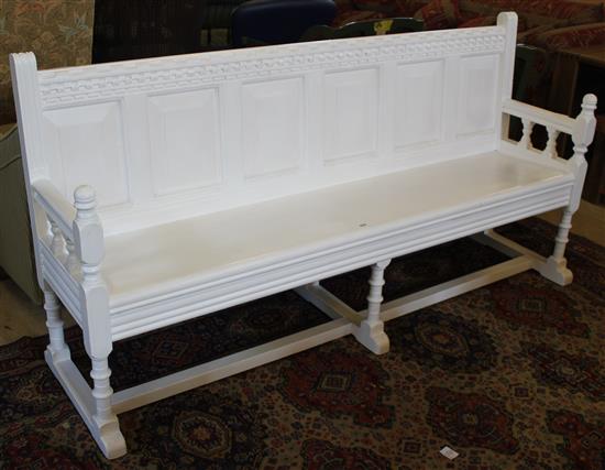 Painted bench seat